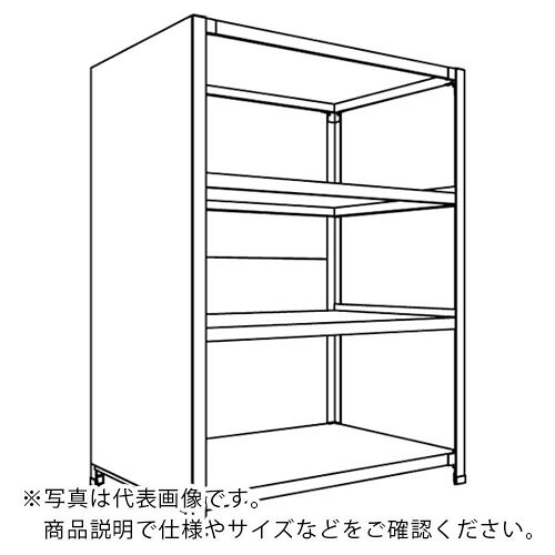 NF ( 日本ファイリング ) 背板・側板付軽量物品棚W900D600H1200F4 ( LA43L-24 ) 日本ファイリング(株) 【メーカー取寄】