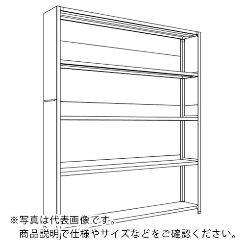 NF ( 日本ファイリング ) 背板・側板付軽量物品棚W1800D300H2100F5 ( LA76K-25 ) 日本ファイリング(株) 【メーカー取寄】