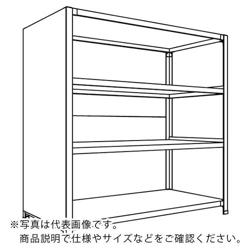 NF ( 日本ファイリング ) 背板・側板付軽量物品棚W1200D600H1200F4 ( LA44L-24 ) 日本ファイリング(株) 【メーカー取寄】