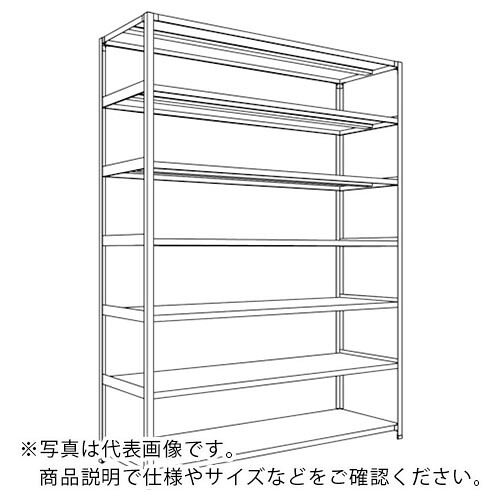 NF ( 日本ファイリング ) 軽量開放棚 中棚ボルトレスタイプW1800D600H2400F7 ( LA86L-17 ) 日本ファイリング(株) 【メーカー取寄】
