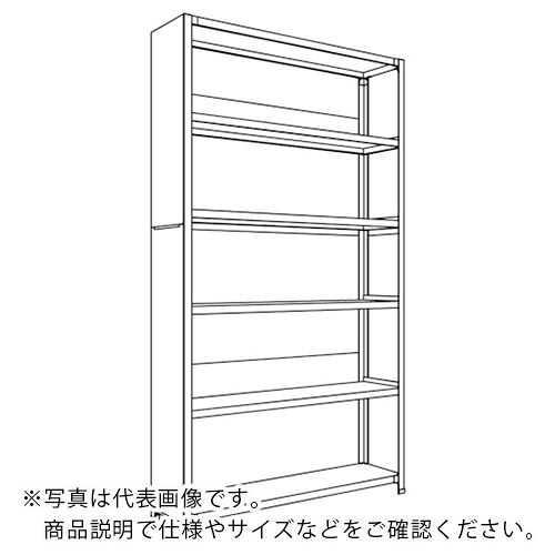 NF ( 日本ファイリング ) 背板・側板付軽量物品棚W1200D300H2100F6 ( LA74K-26 ) 日本ファイリング(株) 【メーカー取寄】