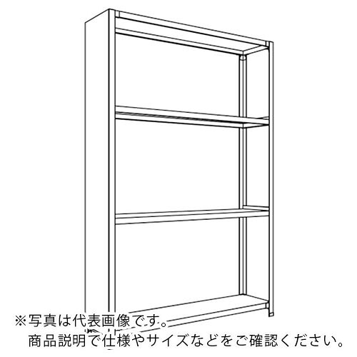 NF ( 日本ファイリング ) 背板・側板付軽量物品棚W1200D300H1800F4 ( LA64K-24 ) 日本ファイリング(株) 【メーカー取寄】