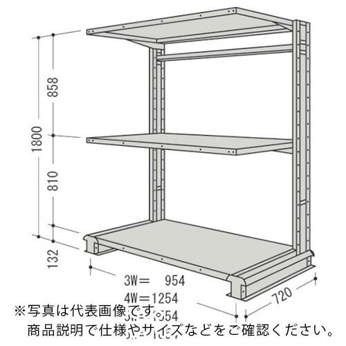 【SALE必要経費】NF ( 日本ファイリング ) スチール写真製軽中量雄捻子受け答え棚 キャンチラック単式増結1連 間口1254×奥ぶかさ720×高さ1800粍 3段 ( CR64L-S3B ) 日本ファイリング(株)