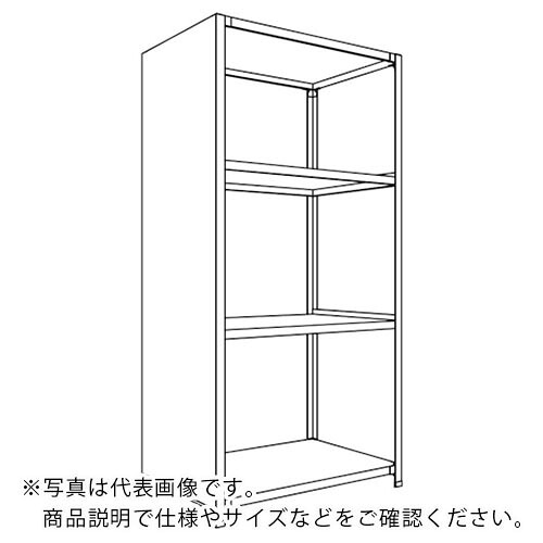 NF ( 日本ファイリング ) 背板・側板付軽量物品棚W900D600H1800F4 ( LA63L-24 ) 日本ファイリング(株) 【メーカー取寄】