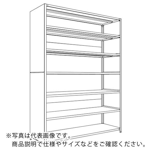 NF ( 日本ファイリング ) 背板・側板付軽量物品棚W1800D600H2400F7 ( LA86L-27 ) 日本ファイリング(株) 【メーカー取寄】