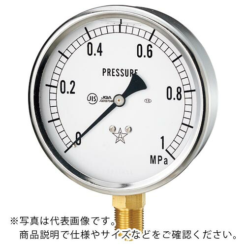 右下 ( 右下精器製造 ) グリセリン入圧力計 圧力レンジ0~6MPa 接続部サイズG3/8B ( GLT-41-6MPA ) 8,889円