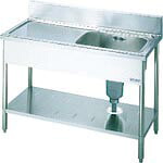 LIXIL シンク 一槽水切付流し台 右水槽 1200×600×800 ( S-1SC120B0B-R ) (株)LIXIL 住設ルート 【メーカー取寄】
