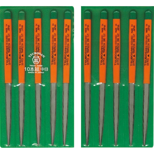 ツボサン 組ヤスリ 10本組 シノギ 中目 ( SI010-02 )｜Orange Tool Tokiwa