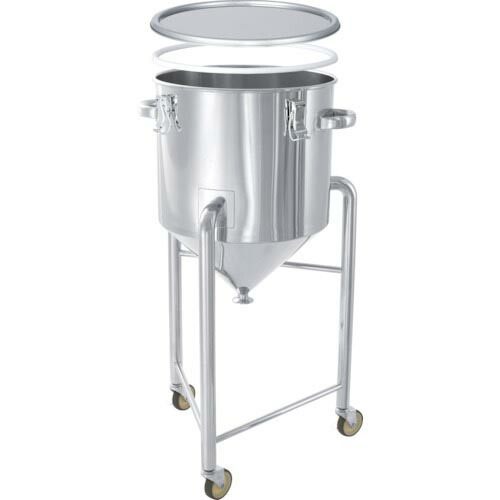 MONOVATE ホッパー型 PTFEパッキン付密閉容器 脚付 20L ( HT-CTH-L-PTFE-30 ) MONOVATE(株) 【メーカー取寄】