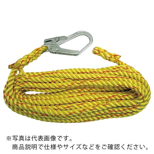 まつうら ( まつうら工業 ) ニューテトロン親綱(垂直用) 16mmΦ×30m 片側フック付 ( NEW-TETORON-1630 )