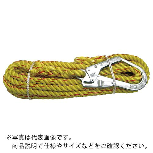 まつうら ( まつうら工業 ) ニューテトロン親綱(垂直用) 16mmΦ×10m 片側フック付 ( NEW-TETORON-1610 )|Orange Tool Tokiwa