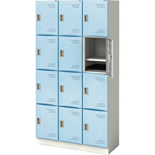 IRIS ( アイリスチトセ ) スクールロッカー 3列4段 12人用 M扉 ブルー ( JTSL-M-34-NJ-BL ) アイリスチトセ(株) 【メーカー取寄】