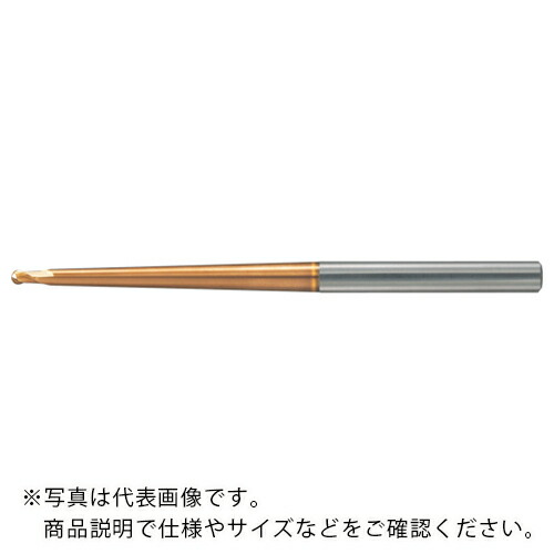 ユニオンツール 超硬2枚刃テーパネックボールエンドミル R0.5×首下長30×首部テーパ角2°×刃長0.8×全長70 ( HTNB2010-300-4 (292-5073) ) ユニオンツール(株)