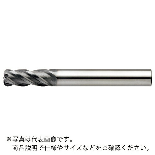 ユニオンツール 4枚刃不等分割不等リード高能率ラジアスエンドミル 外径10×コーナー半径R2×刃長25×全長80 ( CXERS4100-20-250 (264-3032) ) ユニオンツール(株)