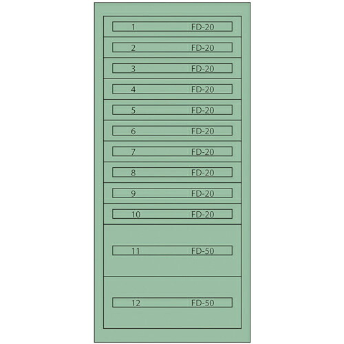 Vidmar ( ムラテックKDS ) ファインキャビネットFC-300P(塗装色:グリーン) ( FC-300P グリーン )