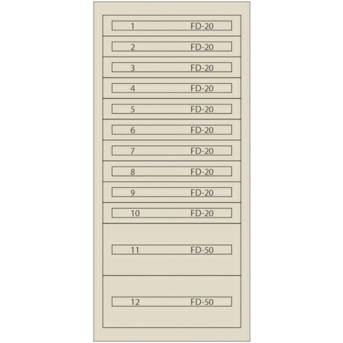 Vidmar ( ムラテックKDS ) ファインキャビネットFC-300P-IV(塗装色:アイボリー) ( FC-300P-IV アイボリー )