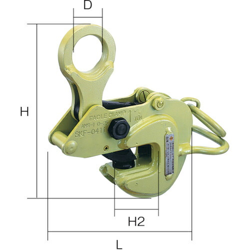 楽天市場】イーグルクランプ 形鋼横つり用クランプ 2t [AMS-2(5〜30mm