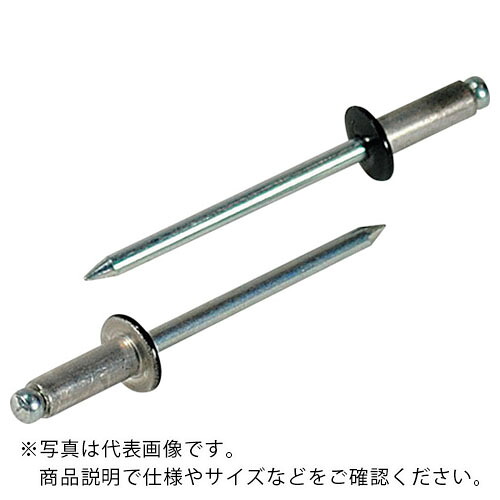 【SALE価格】エビ ( ロブテックス ) カラーリベット ブラック 4-4 (1000本入) ( CNSA44B )