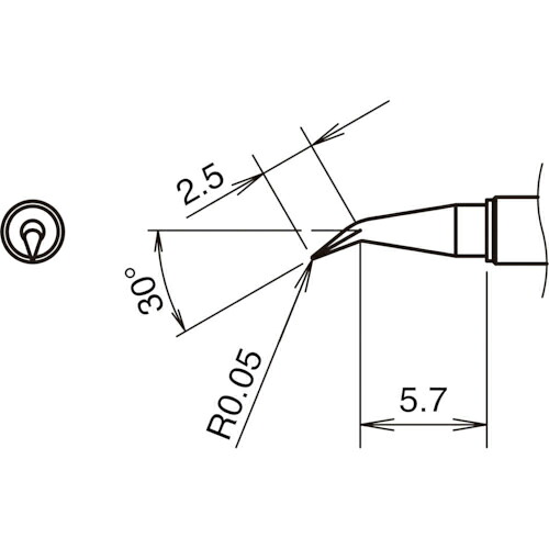 白光 こて先ＪＳ型 ３５０℃ ( T38-03JS )