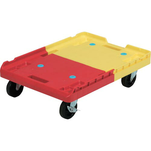 サンコー ( 三甲 ) 折りたたみコンテナー用台車 802484 サンキャリー6344 イエロー/レッド ( 80248401TE201RE401 ) 【メーカー取寄】｜Orange Tool Tokiwa