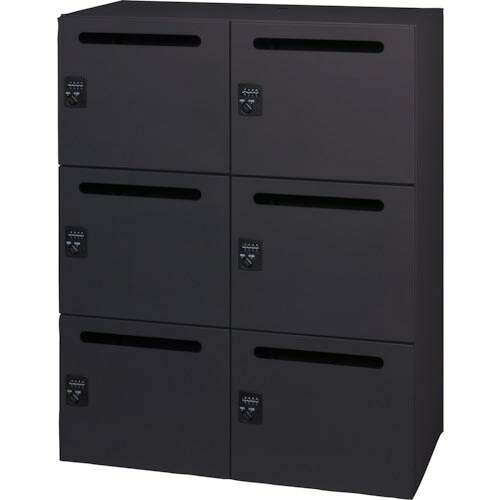 DAISHIN ( ダイシン工業 ) パーソナルロッカー6人用 ブラック色 ダイヤル錠タイプ 横投入孔 ( L945-11SLD-B ) ダイシン工業(株) 【メーカー取寄】