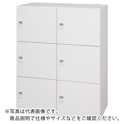 DAISHIN ( ダイシン工業 ) パーソナルロッカー6人用 ホワイト色 シリンダー錠タイプ 投入孔無し ( L945-11PLS-W ) ダイシン工業(株) 【メーカー取寄】