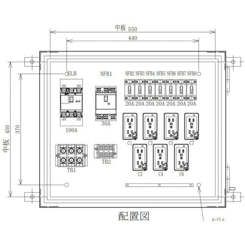 セフティー ( セフティー明かり備品 ) 存じ上げる照明ランプ分電盤 主幹100A 7回路+1回路(3P30A)・1端子台 ( ML100-70N1 ) 【製造業者取寄】