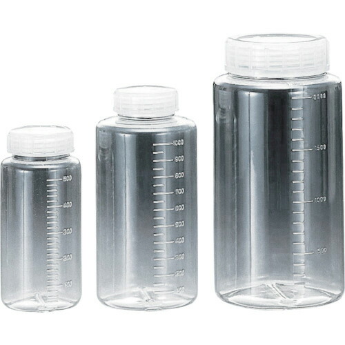 サンプラ ( サンプラテック ) クリアー広口ボトル 500ml(100本入り)(箱単位) ( 02015C ) (株)サンプラテック 【メーカー取寄】