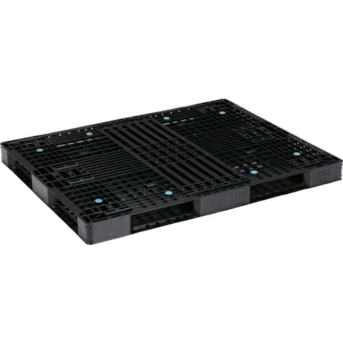 サンコー ( 三甲 ) リサイクルプラスチックパレット 816352 R4-1114-6黒 ( SK-R4-1114-6-BK ) 【製造業者取寄】