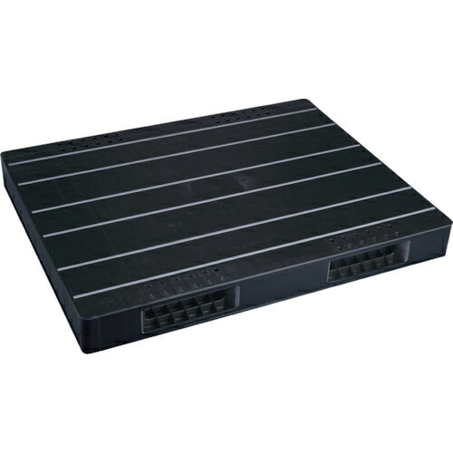 RISU ( 岐阜プラスチック工業 ) リサイクルパレット 576572 JCK-R2・110140両面二方差し自動倉庫対応 黒 ( JCK-R2-110140 BK ) 岐阜プラスチック工業(株) 【メーカー取寄】