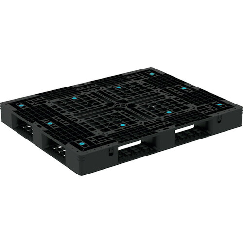 サンコー ( 三甲 ) リサイクルプラスチックパレット 816600 D4-115145 ブラック ( 81660000BKRCP ) 三甲(株) 【メーカー取寄】