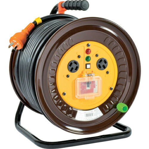 【SALE価格】NICHIDO 電工ドラム 三相200V 過負荷漏電保護兼用ブレーカー付 50m ( NDN-EC350-20A )