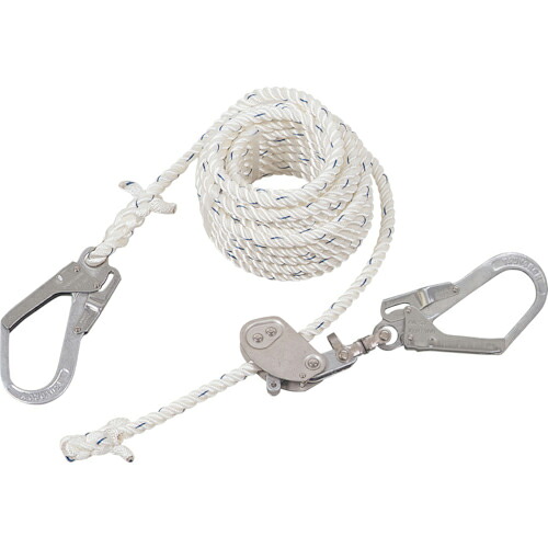 TSUYORON ( 藤井電工 ) 水平移動用緊張器付親綱 97HR-3-10 緊張器97HR-3(フック直結回転型)+水平親綱 三つ打ちナイロンロープφ16×10m ( 97HR-3-10-JAN-BX )