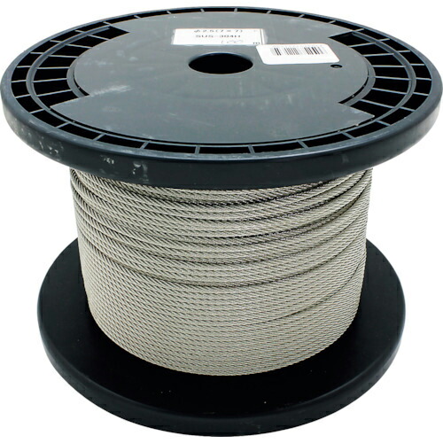 【SALE必要経費】WAKI ( 和気製作 ) ステンワイヤーロープ 7X7STN 2.5X100M ( 13579200 ) 和気製作(株)