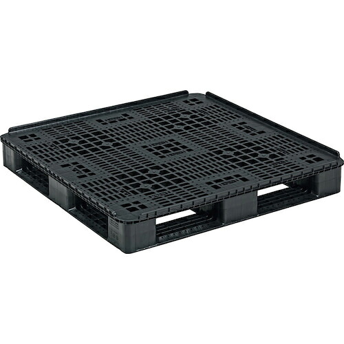 サンコー ( 三甲 ) リサイクルプラスチックパレット 810041 TP-104104D4 再生ブラック ( 81004102BKRCP ) 【2個セット】 三甲(株) 【メーカー取寄】