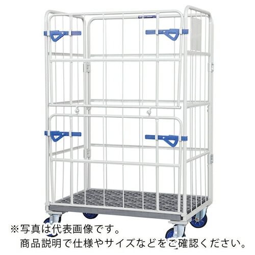 ワコーパレット カーゴプレスタ ダブルゲート付 850×600×1700 ( WKP-8560-WG ) (株)ワコーパレット 【メーカー取寄】