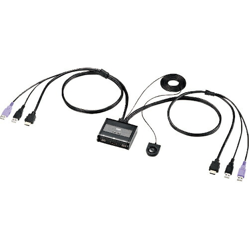 SANWA ( サンワサプライ ) HDMI対応手元スイッチ付きパソコン自動切替器(2:1) ( SW-KVM2WHU )
