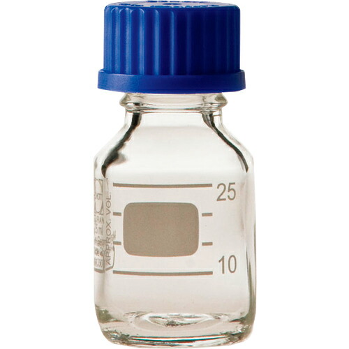 SIBATA ( 柴田科学の科目 ) 耐熱ねじ口びん 青旗がしら付 25mL ( 017200-25A ) 【10個仕掛ける】 【製造業者取寄】