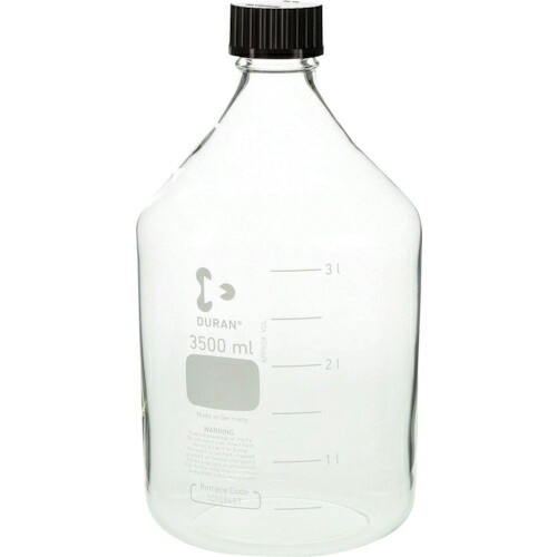 SIBATA ( 柴田科学 ) 耐熱ねじ口びん 赤キャップ付 3500mL ( 017200-35001 ) 【メーカー取寄】