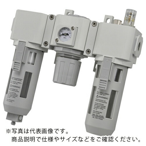 TAIYO エアコントロールユニット/3点セット(オートドレン、ブラケット、角型圧力計、メタルケース付) ( EFRL3-10-ABDS )