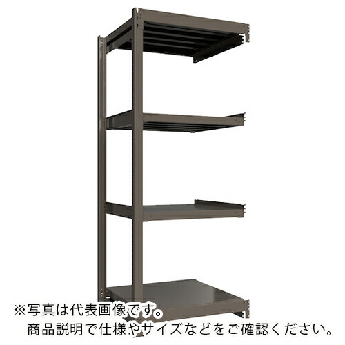 ICHIMAI ( HIKARI製造所 ) 掛け目ボルトレスラック 段掛け目1000Kg H2100×W900×D750 全ての存在4段 繋ぎ合わせる薄墨色 ( TH1000-737R4 ) 【製造業者取寄】