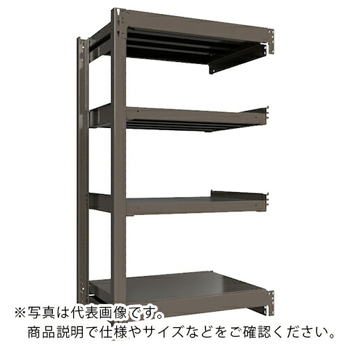 ICHIMAI ( HIKARI製作所 ) 重量ボルトレスラック 段荷重1000Kg H1500×W900×D600 天地4段 連結グレー ( TH1000-536R4 ) HIKARI製作所(株) 【メーカー取寄】