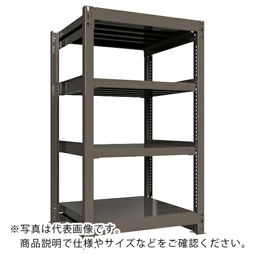 ICHIMAI ( HIKARI製作所 ) 重量ボルトレスラック 段荷重1000Kg H1500×W900×D750 天地4段 単体グレー ( TH1000-537T4 ) HIKARI製作所(株) 【メーカー取寄】