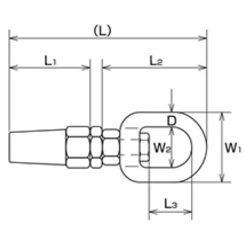 グリーンクロス レフロープ用ロックターミナル スイベル REF-WLS-4 ( 6300009061 ) (株)グリーンクロス 【メーカー取寄】
