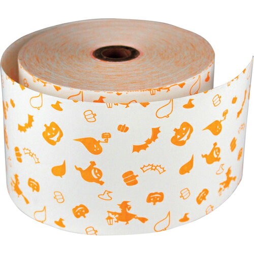 グリーンクロス ファンシーレジ用紙 58mm幅 ハロウィン オレンジ 50巻入り ( 6300028130 ) (株)グリーンクロス 【メーカー取寄】 22,802円