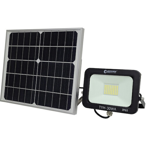 【SALE必要経費】グリーンクロス ソーラーLED 30W 独居室取り替えっこ可 ともし火増設 分かれ出る能力のある TYH-30WA ( 6300031492 ) (株)グリーンクロス