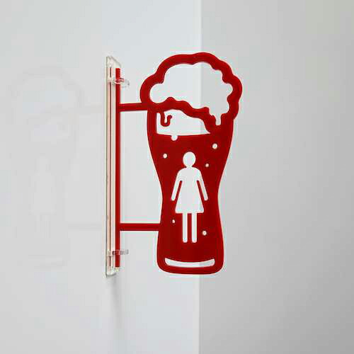 【SALE必要経費】グリーンクロス ツケレルン 1Wayピクトサイン(麦酒型 成人女性室内用便器02) 赤 ( 6300028533 ) (株)グリーンクロス