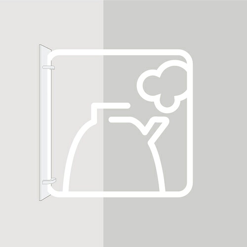 【SALE必要経費】グリーンクロス ツケレルン 3Wayピクトサイン(給湯室) 白 ( 6300034846 ) (株)グリーンクロス