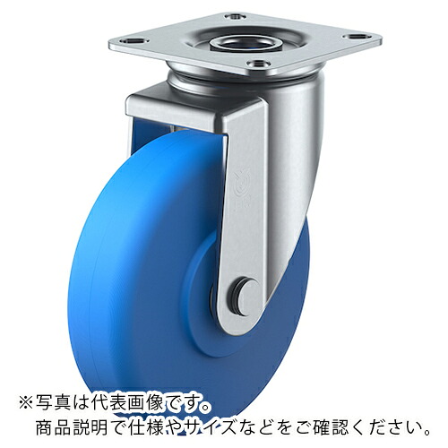 ユーエイ 一皿式 自在 キャスター モノマーキャストナイロン 拷問台径150粍 J印字機 J2型 打っ付け大きさ80×80(75×75) ( MCBJ2-150 ) 【製造業者取寄】