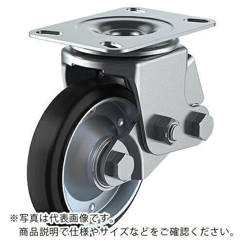 ユーエイ プレート式 自在 クッションキャスター 耐摩耗ゴム 車輪径150mm SKYタイプ SKY-2S型 取付寸法133×86(125×62) ( SKY-2S150WF(AR)-A-1 ) (株)ユーエイ キャスター事業部 【メーカー取寄】